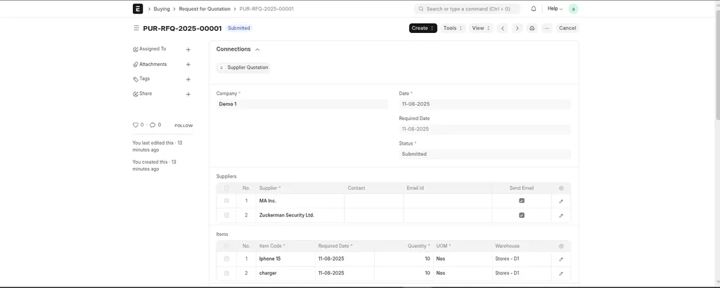 ERPNext Purchase Management - Supplier Management
