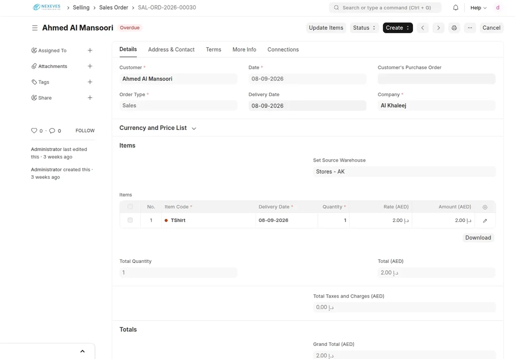 ERPNext CRM Dashboard