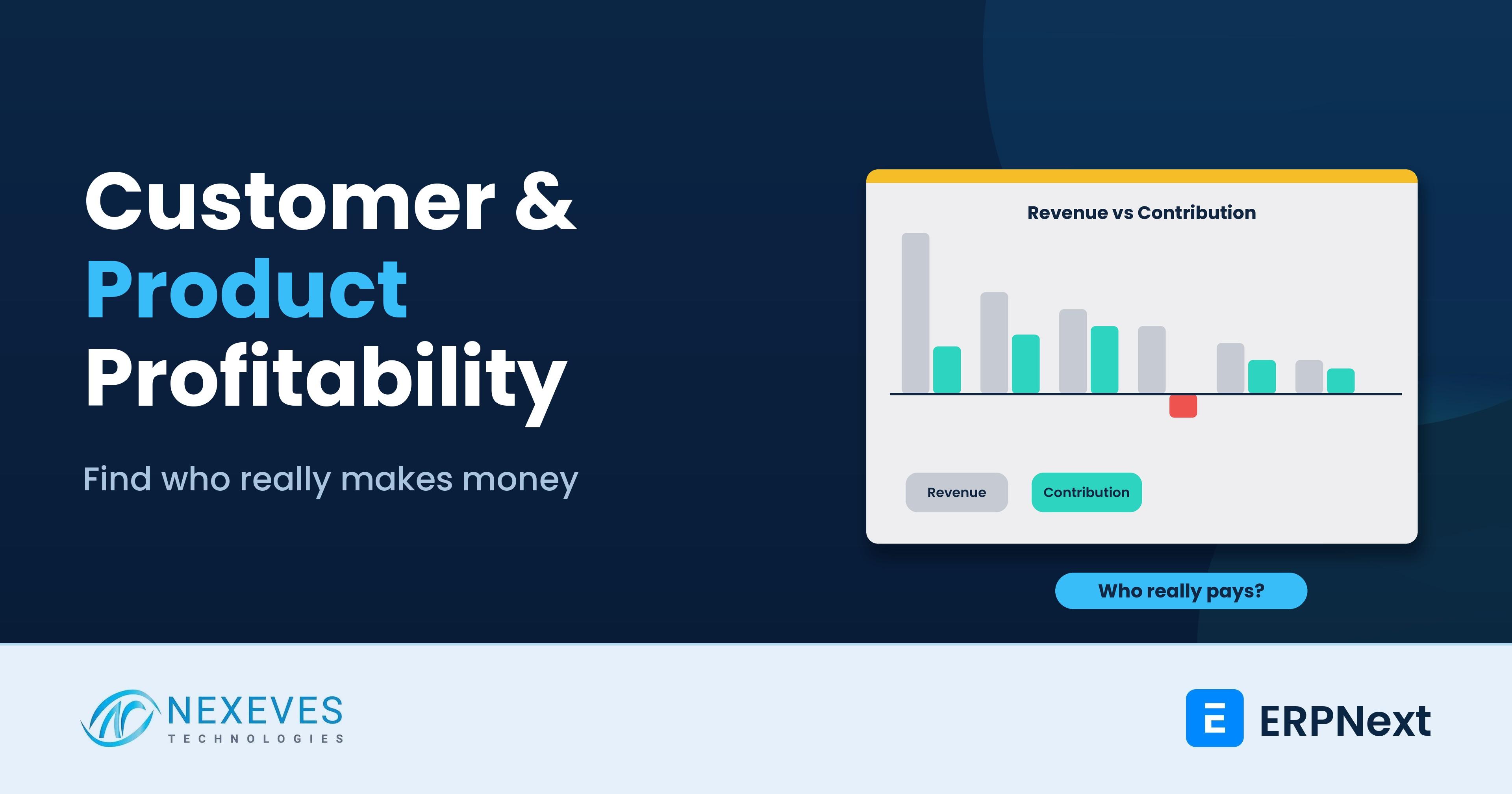 customer and product profitability analysis showing revenue rank versus contribution rank