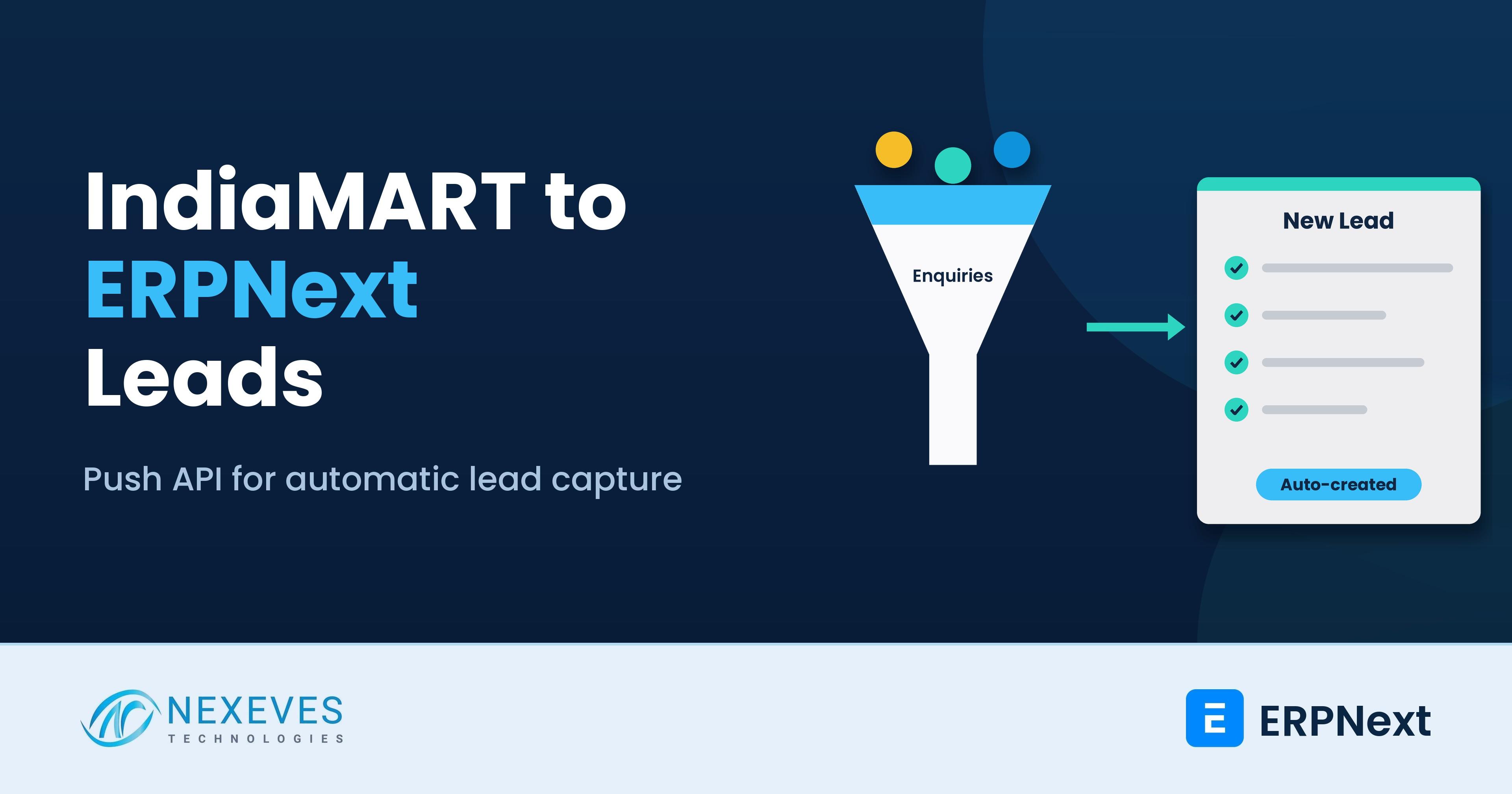 IndiaMART ERPNext integration capturing leads automatically into CRM