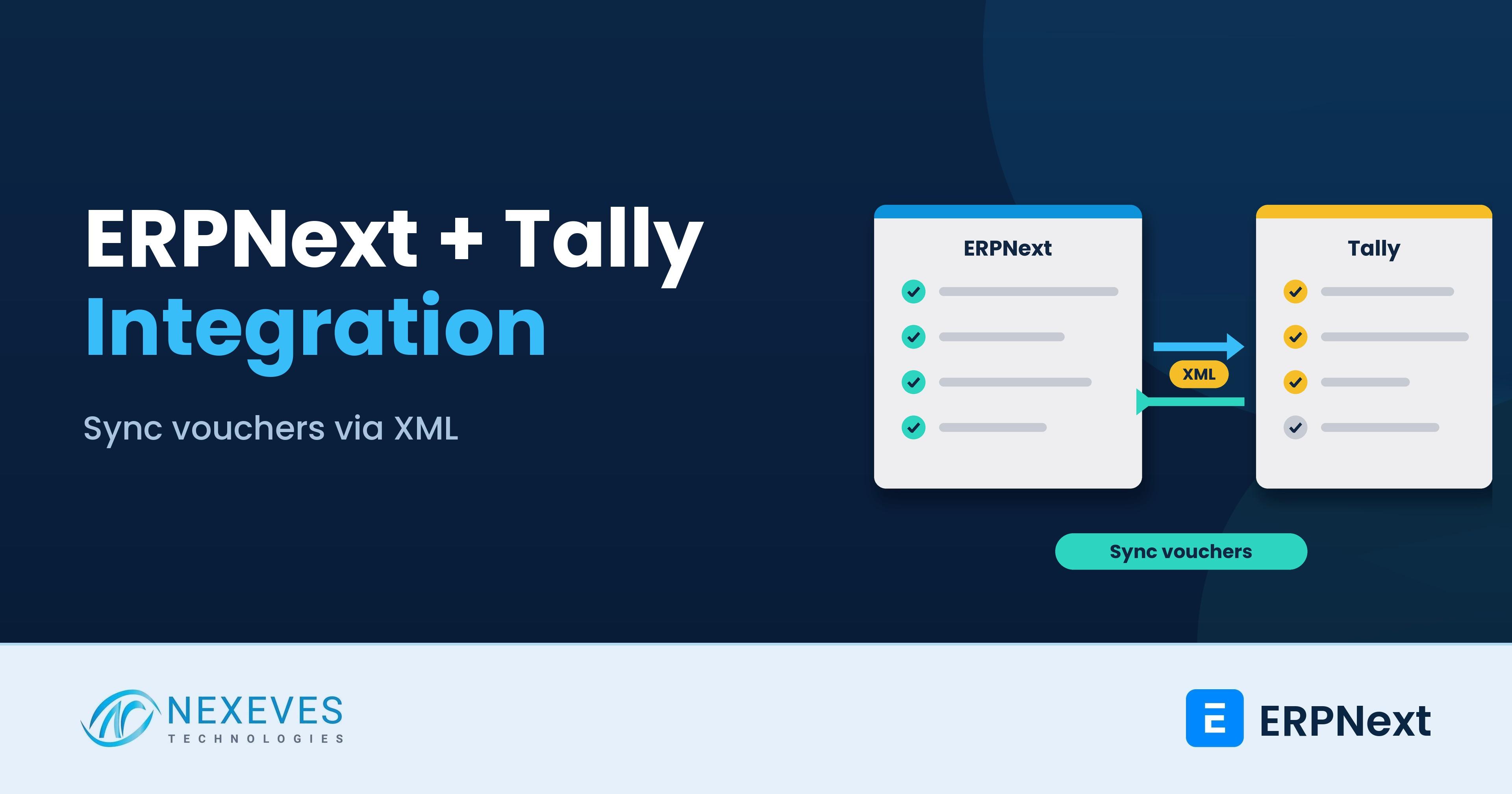 ERPNext Tally integration syncing invoices and payments through XML