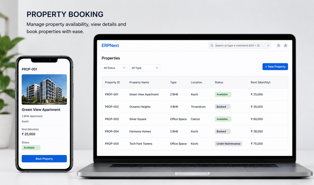 Property Booking in ERPNext