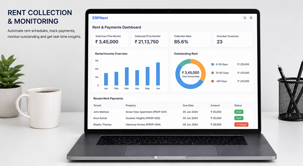 ERPNext Rent Collection Dashboard