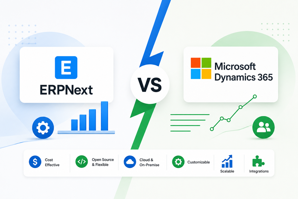 ERPNext vs Microsoft Dynamics 365: Which ERP Is Right for Your Business? - Cover Image