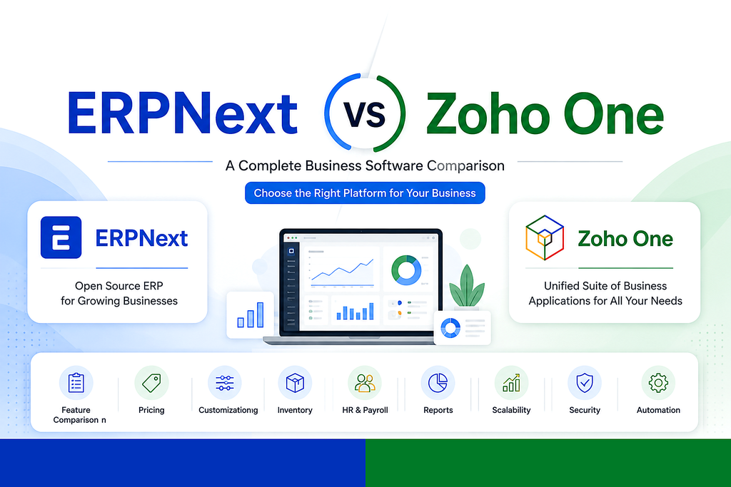 ERPNext vs Zoho One : Which Business Management Platform Is Right for Your Business? - Cover Image