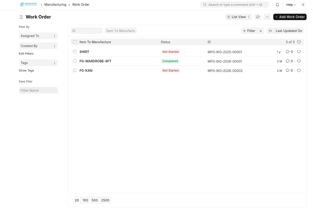 ERPNext CRM Dashboard