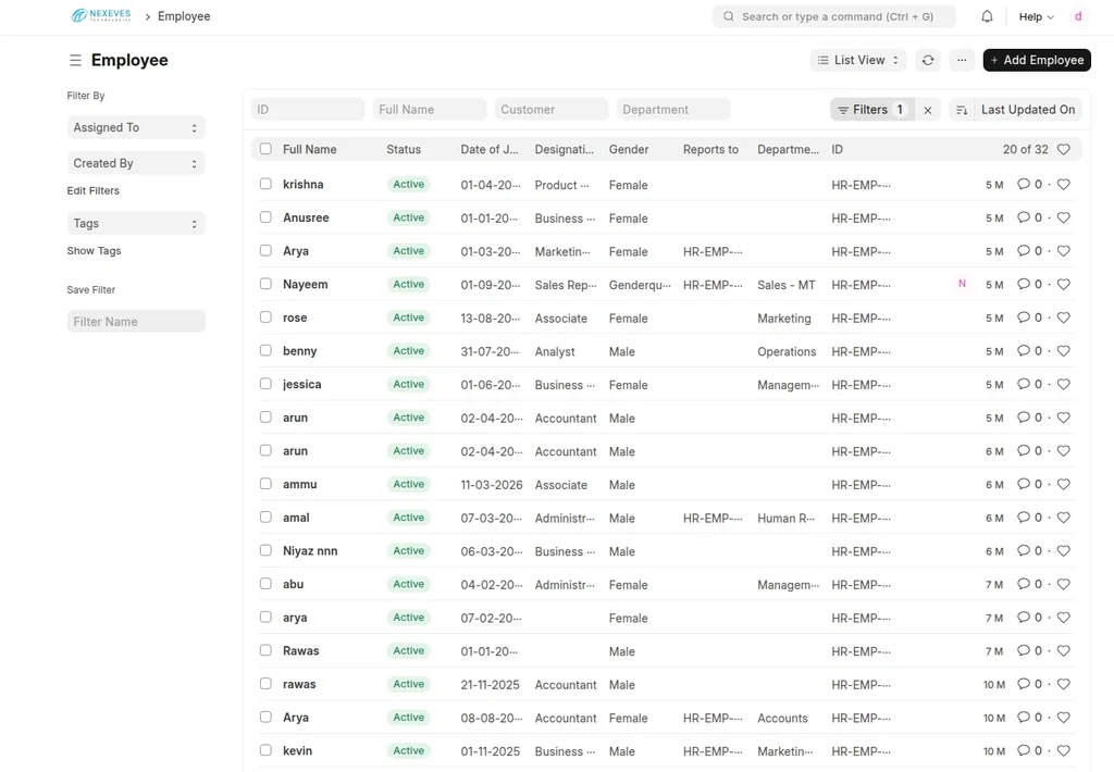 ERPNext CRM Dashboard